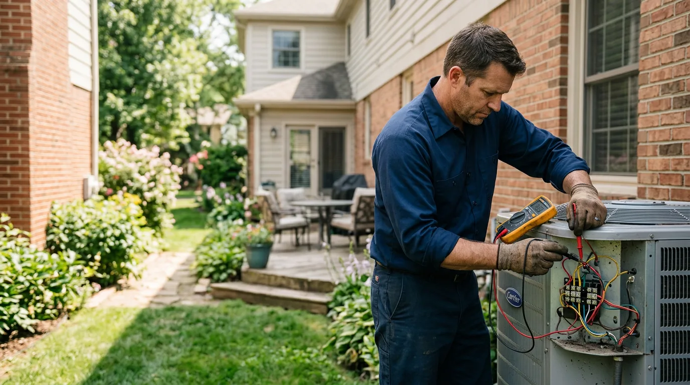HVAC technician working near North Grafton, MA